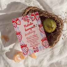 ベリー1st DIY手描きストロベリーガール誕生日