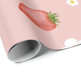 ベリー1th誕生日イチゴをテーマにした包み紙 ラッピングペーパー