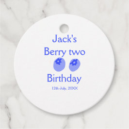 ベリー2誕生日ブルーベリー追加の名前の日付の子供r フェイバータグ