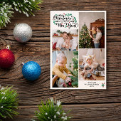 ベリー4枚の写真メリークリスマスハッピーニューイヤー シーズンカード