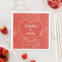 ベリー イチゴ チェリー 白 手描き モダン