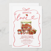 ベリー・イン・ラブ コケッティ ブライダルシャワー 招待状 (正面/裏面)