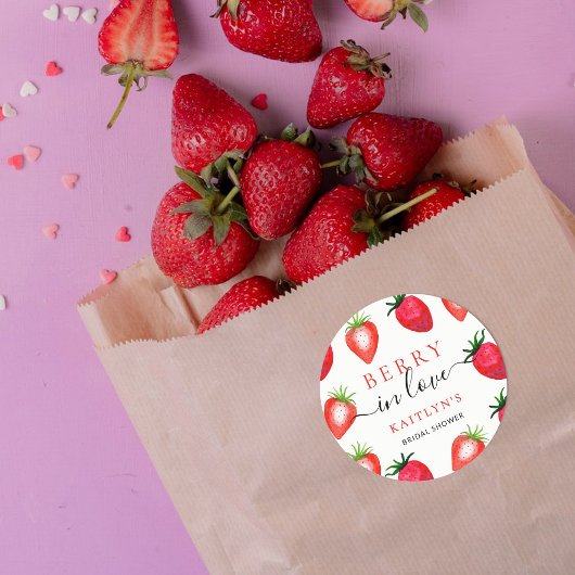 ベリー・イン・ラブ スターベリー ブライダルシャワー ラウンドシール