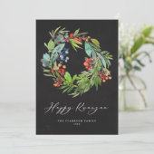 ベリー&グリーンリースチャルクボードハッピークワンザ シーズンカード (スタンド正面)