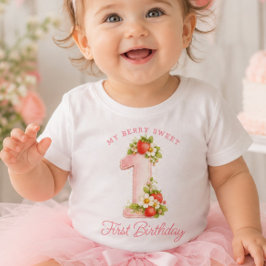 ベリー・スイートな1歳の誕生日Tシャツ ベビーTシャツ