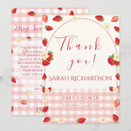 ベリー スイート ストロベリー ベビーシャワー お礼 カード