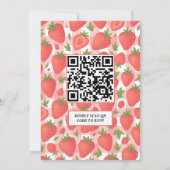 ベリー スイート ストロベリー ベビーシャワー | QR RSVP 招待状 (裏面)