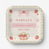 ベリー スイート ストロベリー 誕生日 ペーパープレート (正面)
