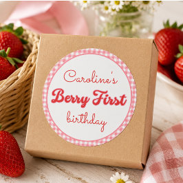 ベリー スイート ストロベリー 1歳の誕生日パーティー ラウンドシール