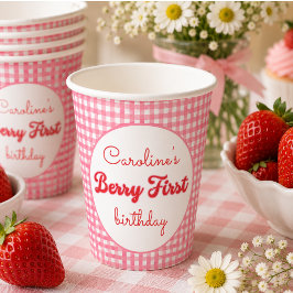ベリー スイート ストロベリー 1歳の誕生日パーティー 紙コップ