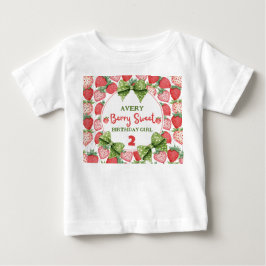 ベリー スイート バースデー ストロベリー パーティー ベビーTシャツ