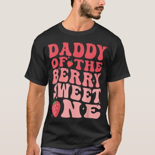 ベリー・スイート・ワンのパパ 1歳の誕生日 Tシャツ (正面)