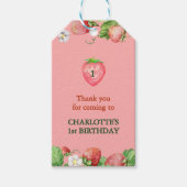 ベリー スウィートなファースト バースデー、ありがとう ギフトタグ (正面)