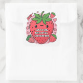 「ベリー・スウィート:イチゴが大好きな女の子」 スクエアシール (バッグ)