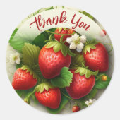 ベリー スウィート ウォーターカラー スターベリー サンキュー ラウンドシール (正面)