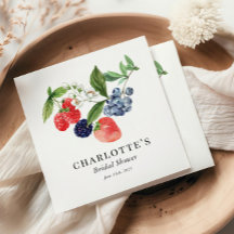 ベリー スウィート ウォーターカラー 赤 青 ウェディング シャワー