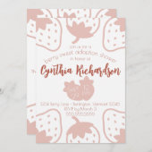 "ベリー スウィート" スタベリーチャイルド アダプション シャワー 招待状 (正面/裏面)