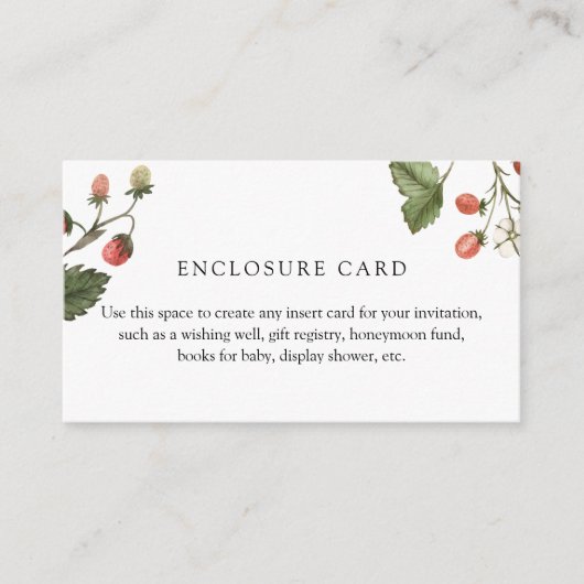 ベリー スウィート ストロベリー オーダーメイド 封入カード エンクロージャーカード (正面)