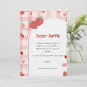 ベリー スウィート チェックド コケット おむつくじ 招待状 (スタンド正面)