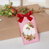 ベリー スウィート ピンク ギンガム ベイビー シャワー ギフトタグ