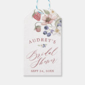 ベリー スウィート ブライダル シャワー ワイルド ベリー & フラワーズ ギフトタグ (正面)