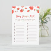 ベリー スウィート ベイビー シャワーのゲーム ベイビー シャワー ABC カード (スタンド正面)