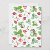 ベリー スウィート ベイビー シャワー いちご 招待状 (裏面)