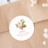 ベリー スウィート レッド ストロベリー ブライダル シャワー スティッカー ラウンドシール