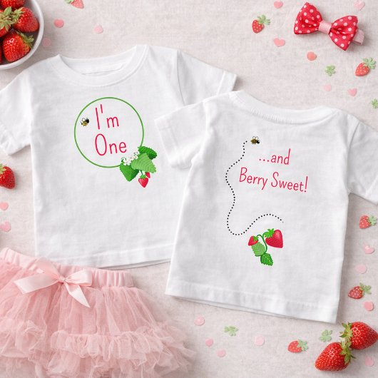 ベリー スウィート “I’m One” 1歳の誕生日 ベビーTシャツ