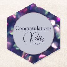 ベリー スパークル カスタマイズ可能ペーパーコースター