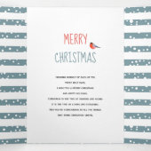 ベリー、バードクリスマスの休日の写真コラージュ 三つ折りクリスマスカード (内部中)