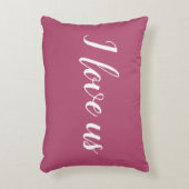 ベリー・ピンクの「私は私たちを愛かわいらししている」  アクセントクッション (正面(垂直))