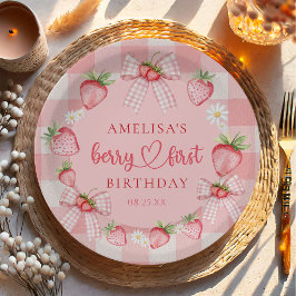 ベリー ファースト かわいい 初めての誕生日 いちご ペーパープレート
