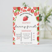 ベリー ファースト 誕生日招待状 招待状 (スタンド正面)