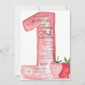 ベリー ファースト 1st バースデー 招待状 (正面)