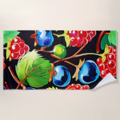 ベリー・フル・デライト・アート ビーチタオル (正面)
