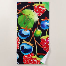 ベリー・フル・デライト・アート ビーチタオル