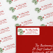 ベリー ブランチ ホリデー 返送先ラベル ラベル