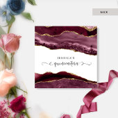 ベリー、ブルゴーニュ、レッド、ブルーリースキンセアニラ 招待状