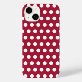 ベリー レッド ホワイト 水玉 模様 デザイン Case-Mate iPhone 14ケース