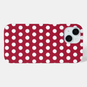 ベリー レッド ホワイト 水玉 模様 デザイン Case-Mate iPhoneケース (裏面 (横))