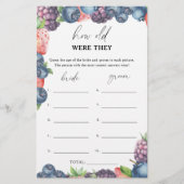 ベリー – 彼らは何歳だったブライダルゲーム (正面)