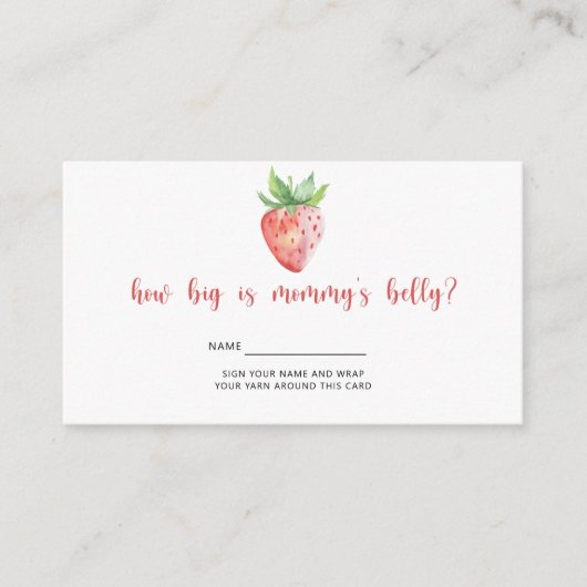 ベリー – 赤ちゃんシャワーどのように大きいママの腹 エンクロージャーカード (正面)