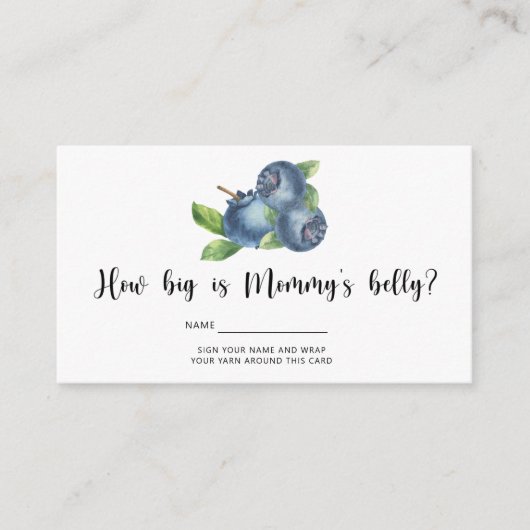 ベリー – 赤ちゃんシャワーどのように大きいママの腹 エンクロージャーカード (正面)