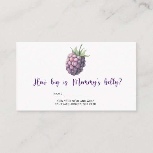 ベリー – 赤ちゃんシャワーどのように大きいママの腹 エンクロージャーカード (正面)