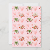 ベリ名門私立校風のー最初の母の日ワイルドストロベリー 招待状 (裏面)