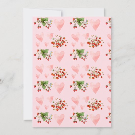 ベリ名門私立校風のー最初の母の日ワイルドストロベリー 招待状 (裏面)