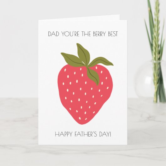 ベリ最高のーおもしろいパパいちご父さんのデイカード カード (正面)