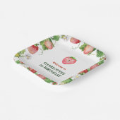 ベリ男女兼用ー甘い最初の誕生日へようこそ ペーパープレート (傾斜あり)