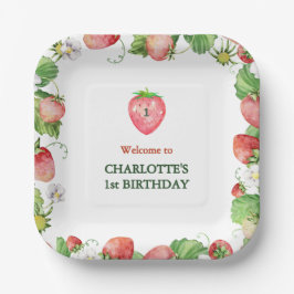 ベリ男女兼用ー甘い最初の誕生日へようこそ ペーパープレート